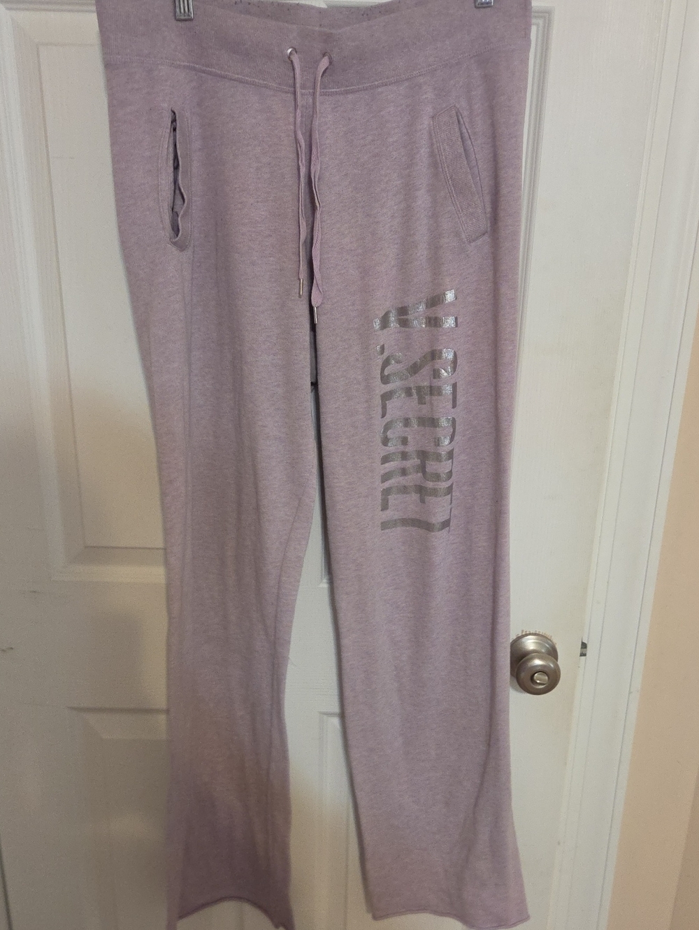 Victoria's Secret Lavender Logo Track Pants